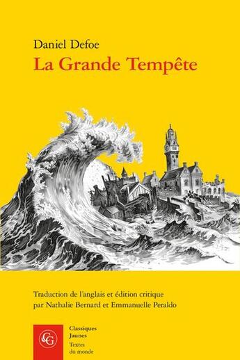 Couverture du livre « La Grande Tempête » de Daniel Defoe aux éditions Classiques Garnier