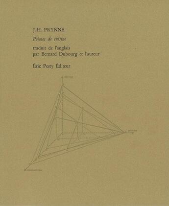 Couverture du livre « Poèmes de cuisine » de J. H. Prynne aux éditions Eric Pesty