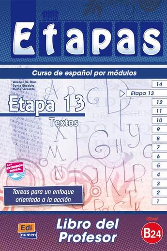 Couverture du livre « Etapas 13 ; libro del profesor » de Berta Sarralde Vizuete et Sonia Eusebio Hermira et Isabel De Dios Martin aux éditions Edinumen