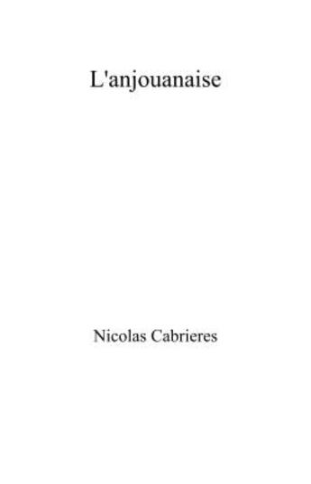 Couverture du livre « L'anjouanaise » de Cabrieres Nicolas aux éditions Librinova