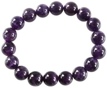 Couverture du livre « Bracelet perles rondes amethyste ; 10 mm ; à l'unite » de  aux éditions Dg-exodif