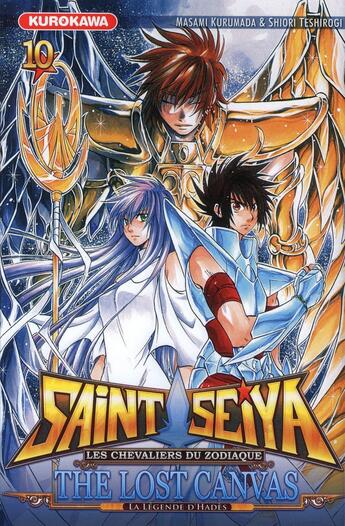 Couverture du livre « Saint Seiya - the lost Canvas ; la légende d'Hadès Tome 10 » de Masami Kurumada et Shiori Teshirogi aux éditions Kurokawa