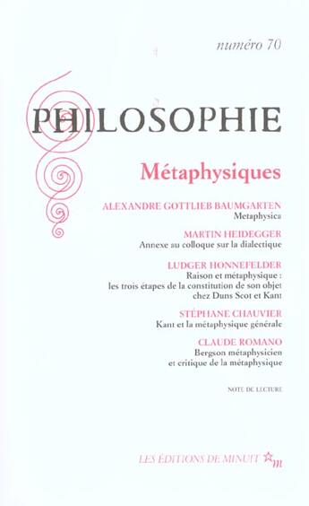 Couverture du livre « Philosophie 70 » de  aux éditions Minuit