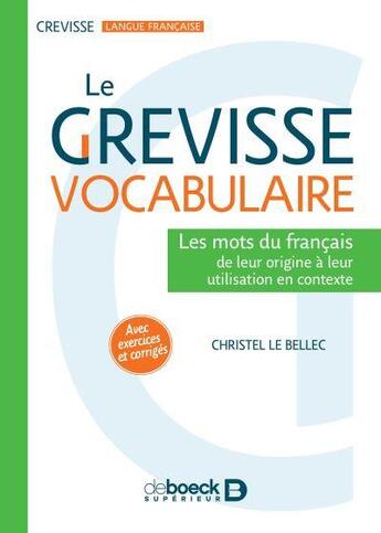 Couverture du livre « Le Grevisse vocabulaire » de  aux éditions De Boeck Superieur