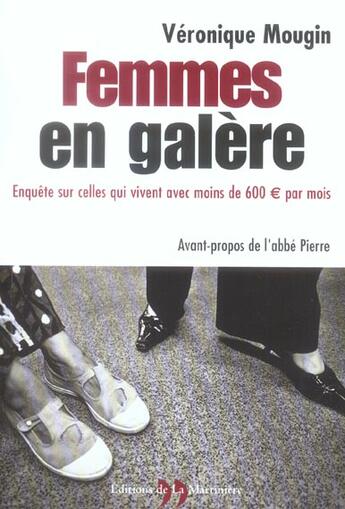 Couverture du livre « Femmes En Galere » de Veronique Mougin aux éditions La Martiniere