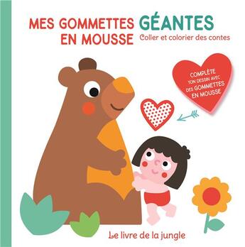 Couverture du livre « Le livre de la jungle gommettes geantes » de  aux éditions Editions Tam Tam