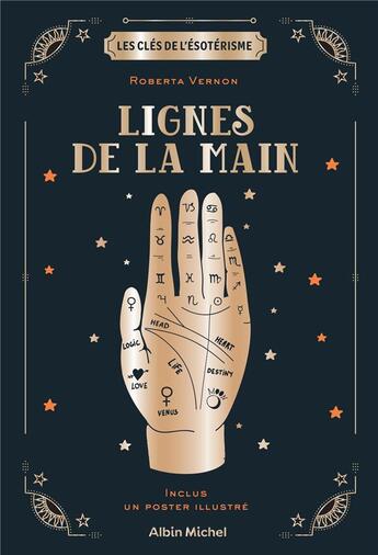 Couverture du livre « Les clés de l'ésotérisme : les lignes de la main » de Roberta Vernon aux éditions Albin Michel