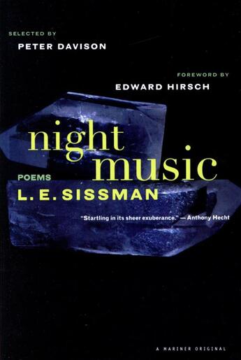 Couverture du livre « Night Music » de Sissman L E aux éditions Houghton Mifflin Harcourt