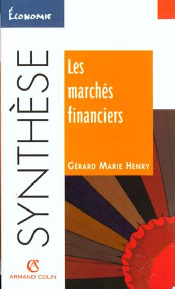 Couverture du livre « Les Marches Financiers » de Gérard Marie Henry aux éditions Armand Colin