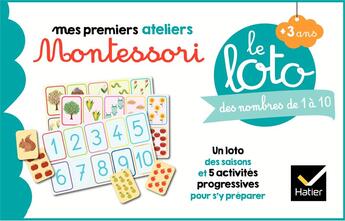 Couverture du livre « Le loto montessori des nombres de 1 a 10 » de Tovagliari/Berthelet aux éditions Hatier