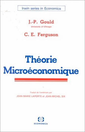 Couverture du livre « THEORIE MICROECONOMIQUE » de Gould/J.-P. aux éditions Economica