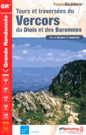 Couverture du livre « Tours et traversées du Vercors, du Diois et des Baronnies ; 26-38 - GR - 904 (4e édition) » de  aux éditions Ffrp