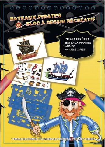 Couverture du livre « Bateaux pirates ; mini bloc à dessin récréatif » de  aux éditions Cerise Bleue