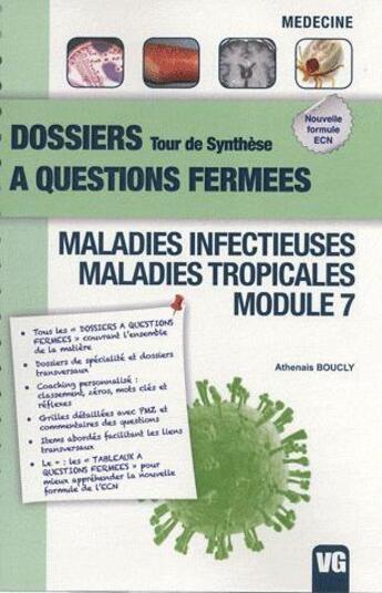 Couverture du livre « Dossiers a questions fermees maladies infectieuses module 7 » de Boucly aux éditions Vernazobres Grego