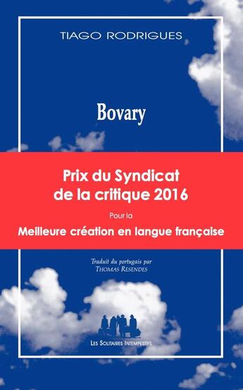 Couverture du livre « Bovary » de Tiago Rodrigues aux éditions Solitaires Intempestifs