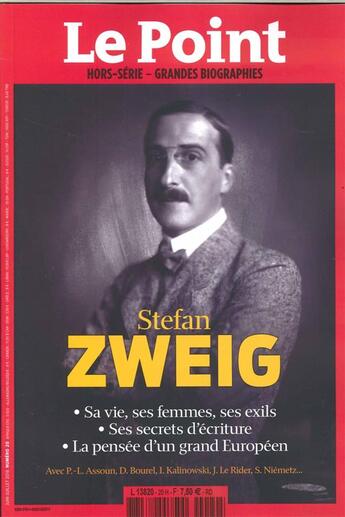 Couverture du livre « Le point grandes biographies hs n 20 stefan zweig juin/juillet 2016 » de  aux éditions Le Point