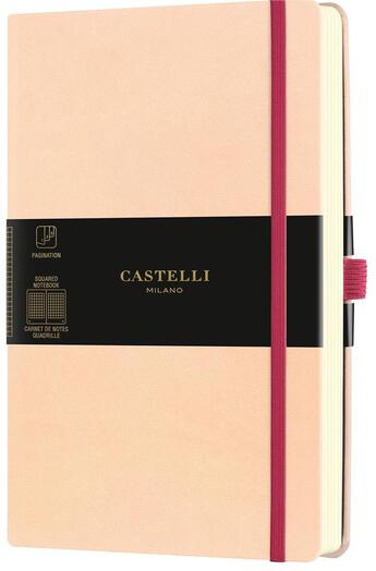 Couverture du livre « Carnet aquarela grand format quadrille rose pale » de Castelli aux éditions Castelli Milano