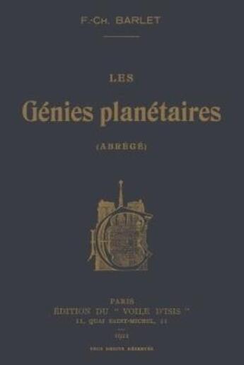 Couverture du livre « Les genies planetaires » de Librorum Amici aux éditions Lulu