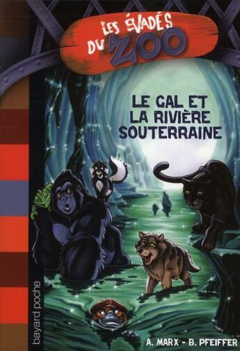 Couverture du livre « Les évadés du zoo t.3 ; le GAL et la rivière souterraine » de Andre Marx et Boris Pfeiffer et Sebastien Meyer aux éditions Bayard Jeunesse