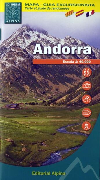 Couverture du livre « Andorra ; carte et guide de randonnées ; mapa-guia excursionista » de  aux éditions Alpina