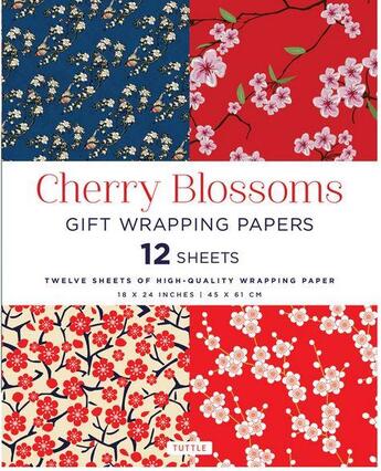 Couverture du livre « Cherry blossoms gift wrapping papers » de  aux éditions Tuttle