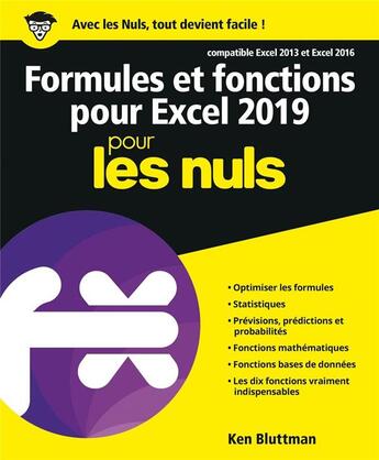 Couverture du livre « Formules et fonctions pour excel pour les nuls » de John Walkenbach et Ken Bluttman aux éditions First Interactive