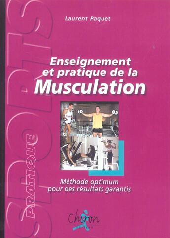 Couverture du livre « Enseignement et pratique de la musculation » de Paquet/Laurent aux éditions Chiron