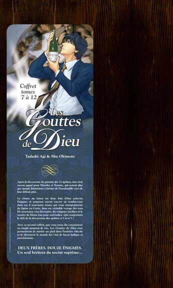 Couverture du livre « Les gouttes de Dieu : coffret vol.2 : Tomes 7 à 12 » de Tadashi Agi et Shu Okimoto aux éditions Glenat