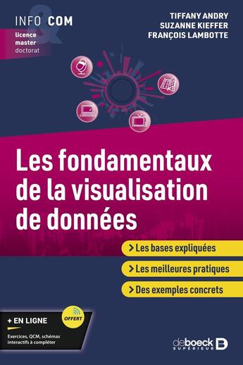 Couverture du livre « Les fondamentaux de la visualisation de données » de Francois Lambotte et Tiffany Andry et Suzanne Kieffer aux éditions De Boeck Superieur