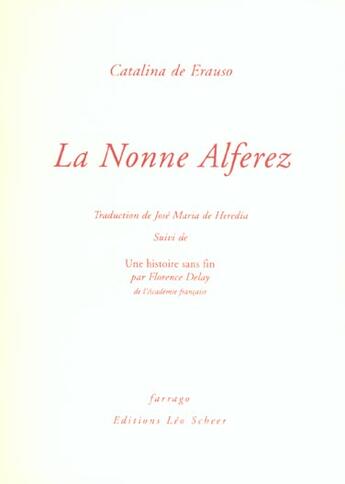 Couverture du livre « Nonne alferez (la) » de Catalina De Erauso aux éditions Farrago