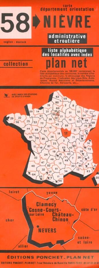 Couverture du livre « Departement n 58 » de  aux éditions Ponchet-plan Net