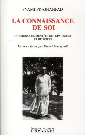 Couverture du livre « La connaissance de soi » de Svami Prajnanpad aux éditions Accarias-originel