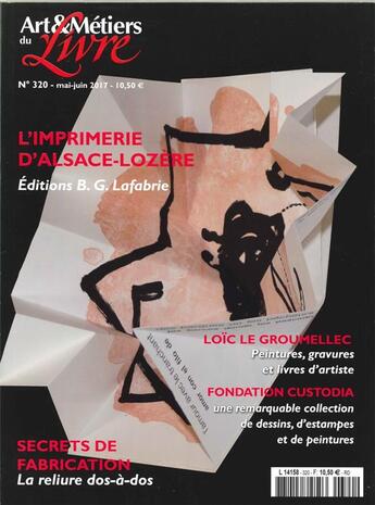 Couverture du livre « Art et metiers du livre n 320 l imprimerie d alsace lozere mai 2017 » de  aux éditions Art Et Metiers Du Livre