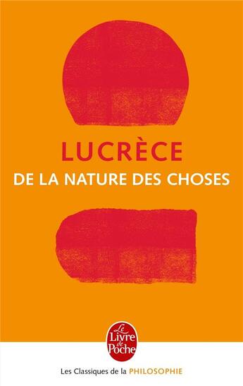 Couverture du livre « De la nature des choses » de Lucrece aux éditions Le Livre De Poche