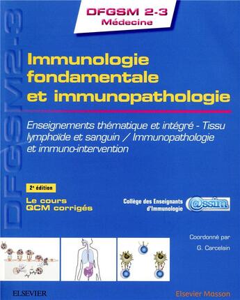 Couverture du livre « Immunologie fondamentale et immunopathologie (2e édition) » de  aux éditions Elsevier-masson