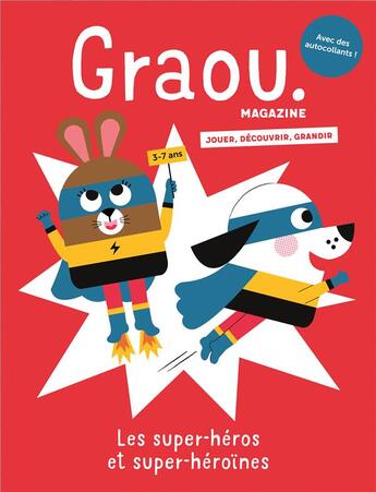 Couverture du livre « Magazine graou n 39 - super-heros et super-heroines - dec23/janv24 » de Gwe/Touache/Offredo aux éditions Maison Georges