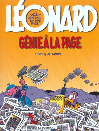 Couverture du livre « Léonard ; génie à la page ; la compil' des gags en une page ! » de Bob De Groot et Turk aux éditions Lombard