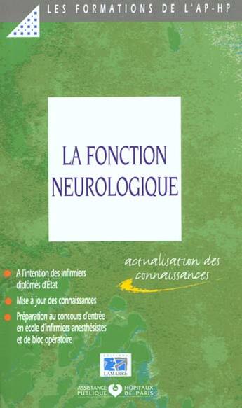 Couverture du livre « La fonction neurologique » de Aphp aux éditions Lamarre