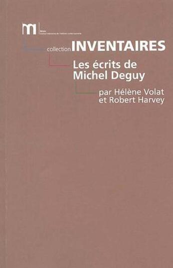 Couverture du livre « Les ecrits de michel deguy » de Volat/Harvey aux éditions Imec