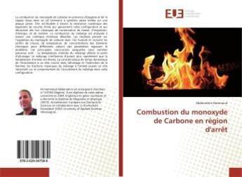 Couverture du livre « Combustion du monoxyde de carbone en region d'arret » de  aux éditions Editions Universitaires Europeennes