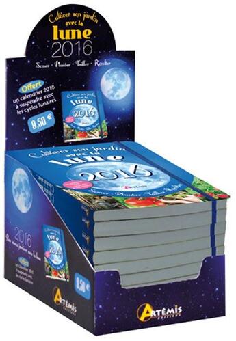 Couverture du livre « Boite cultiver son jardin avec la lune 10 ex » de Delvaille A aux éditions Artemis