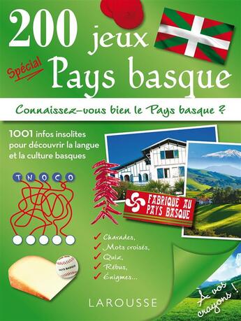 Couverture du livre « 200 jeux spécial pays basque » de  aux éditions Larousse