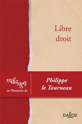 Couverture du livre « Mélanges Le Tourneau » de  aux éditions Dalloz