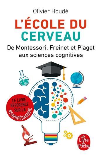 Couverture du livre « L'école du cerveau ; de Montessori, Freinet et Piaget aux sciences cognitives » de Olivier Houde aux éditions Le Livre De Poche