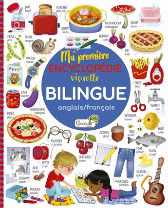 Couverture du livre « Mon encyclopédie visuelle bilingue anglais/français » de Ilaria Barsotti et Vincent Coigny aux éditions Grenouille