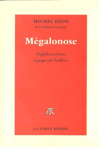 Couverture du livre « Megalonose - supplement aux 
