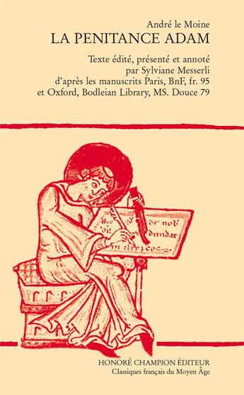 Couverture du livre « La pénitance Adam » de Andre Lemoine aux éditions Honore Champion