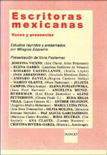 Couverture du livre « Escritoras mexicanas, voces y presencia » de  aux éditions Indigo Cote Femmes