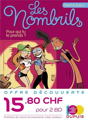 Couverture du livre « Les nombrils : Tome 1 et Tome 2 » de Maryse Dubuc et Delaf aux éditions Dupuis