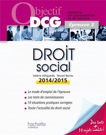 Couverture du livre « Droit social (édition 2014/2015) » de Muriel Bories et Valerie Alleguede aux éditions Hachette Education